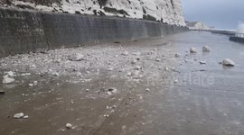 Cliff fall sees chalk boulders tumble onto public path in Saltdean