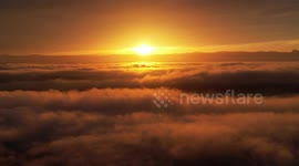 Manipal city morning sunrise view, drone view, Manipal, Udupi, Karnataka.