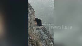 Highway blocked after rocks crash down from mountain in Jammu and Kashmir