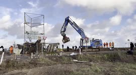 Bulldozers in action in Lützerath