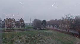 Snow swoops part of Harrogate in North Yorkshire today