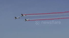 Air force performs show for National Children's Day in Thailand