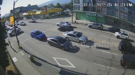Careless Driving: Truck Gets Hit By Car Trying to Turn Left at a Crossroad