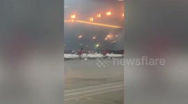 Tornado swirls near Hartsfield-Jackson Atlanta International Airport in Georgia