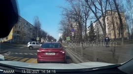 Accident: Two Cars Collide at a Crossroad Due to Reckless Driving