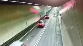 Three injured after Tesla crashes into oncoming car in Hong Kong Cross-Harbour tunnel