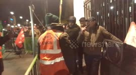 Tension at RMT rally as member of public rails against unions