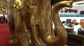 Visitors enjoy festive Burlington Arcade with Golden Elephant