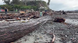 Intense aftermath of California storms reaches Santa Cruz beaches