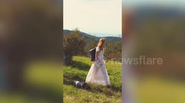 US couple spend $600 on their wedding thanks to $50 charity shop dress and asking friends to bring their own food