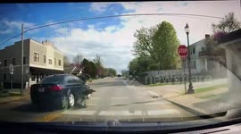 Hit and Run: Car Speeding Away From Road Incident