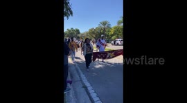 Procession on Martin Luther King Jr. Day in Hallandale Beach, FL, USA