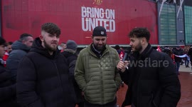 We ask Manchester United fans before the Manchester derby at Old Trafford if they have a message for Liverpool fans