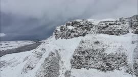 Drone footage of first snowfall of the year in Northern Ireland