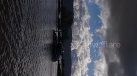 November 2021 Pacific Northwest floods Highway 1 Abbotsford BC Canada