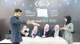 Palestinian teachers attend a training lesson on the use of Metaverse technology on the modern educational process at school