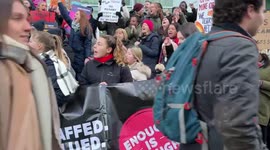 Nurses protest outside the University College hospital, claps don’t pay the bills