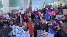 Nurses protest outside the University College hospital, claps don’t pay the bills