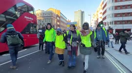 Nurses protest outside the University College hospital, claps don’t pay the bills, now March to parliament square
