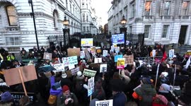 Striking nurses stage protest outside Downing Street