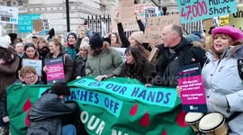 NHS strike rally in London, UK