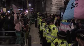 'F*** section 35!' Hundreds of trans rights supporters rally outside Downing Street after UK government blocks Scotland gender recognition law