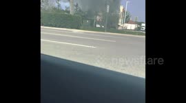 Hummer Catches on Fire at Wawa, shows Aftermath of Burning Hummer