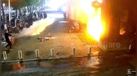 Boy sets off firework that ignites shop's interior in China