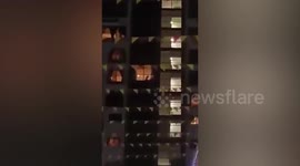 Couple seen romping in hotel room after forgetting to close the curtains at Catholic festival