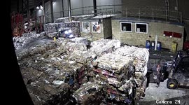 Unemptied aerosol cannister causes huge explosion in recycling plant sending workers running