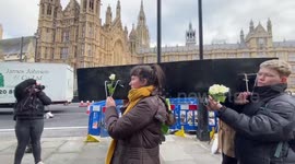 Londoners stage metaphorical funeral march for winter victims of energy prices