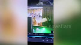 Hard-working catering boss manually fans air to newly-wed when aircon broke