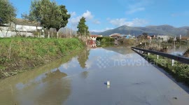 The heavy rains that hit Campania caused the Volturno river to rise and overflow, flooding the countryside and houses throughout the province of Caserta and Benevento.