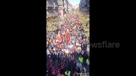 Thousands join national strike against Macron’s pension reform in Marseille, France
