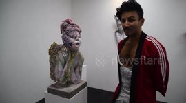 Interview With Artist Mr Nathan French whose artistic style involves using crystals with busts to create something unique. Filmed at the London Art Fair 2023