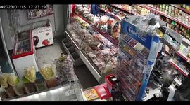 Dramatic moment 'drunk driver' crashes car into shop in Russia