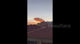 UFO-shaped lens cloud spotted over sky of Bursa, Turkey