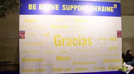 Pabellon cedido a Ucrania en la feria internacional de turismo Fitur 2023:  para buscar aliados