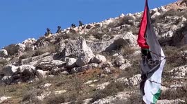 Clashes between Palestinian protesters and Israeli soldiers following a protest against the establishment of Israeli outposts, in Beit Dajan, east of the West Bank city of Nablus