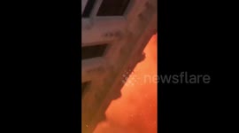 Peru: Fire Breaks Out Atop Building At Plaza San Martin In Lima During “Toma De Lima” Protests 3