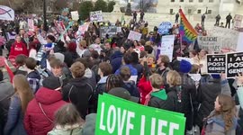 US: Counter-Protesters Gather Outside Supreme Court During ‘March For Life’ Pro-Life Rally