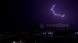 US: Stunning Footage Of Lightning Bolts Streaking Across Cleveland Skies