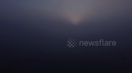 UK awakes to icy morning as fog drapes Derbyshire countryside