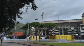 Stadio Comunale Arechi of the city of Salern, before the match of the Italian championship SerieA between Salernitana vs Napoli.