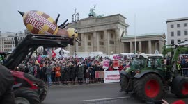 Tractors parade in Berlin, Germany as thousands protest for sustainable agriculture