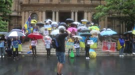 Stand with Ukraine – Day of Unity of Ukraine rally in Sydney, Australia