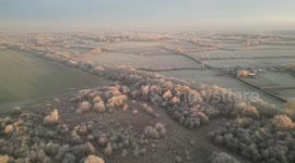 Stunning winter scene as fields surrounding Harrogate are covered in snow as UK temperatures drop