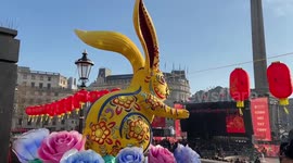 Crowds pack Trafalgar Square for Chinese New Year celebrations