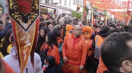 The Chinese New Year dragons visit the restaurants in Chinatown