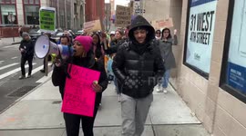 Roe v. Wade anniversary: Abortion rights demonstrators rally and march in New York City